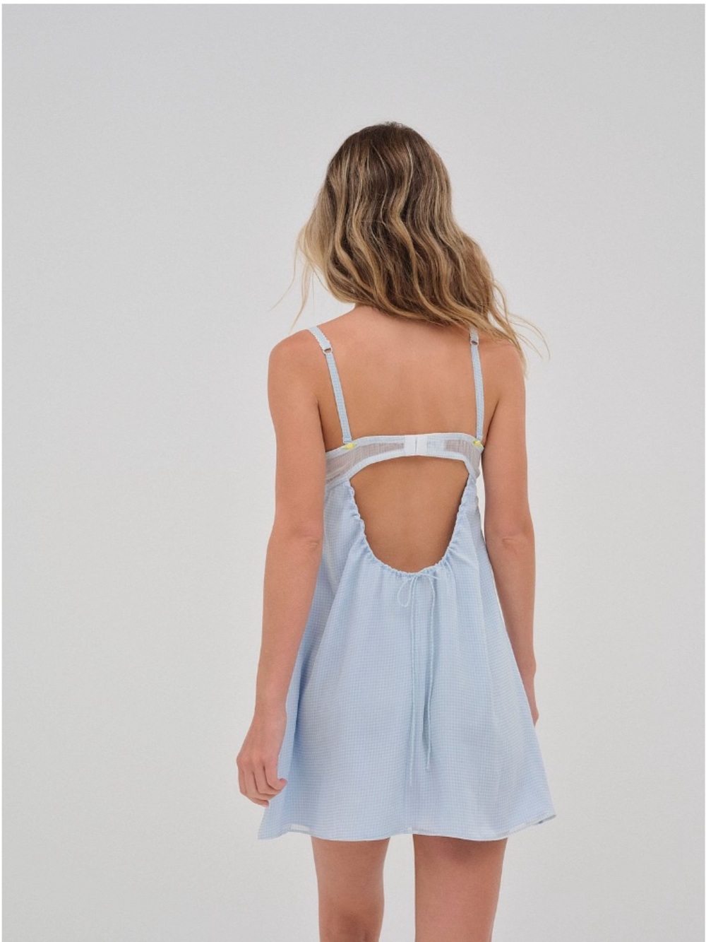 🍋For Love & Lemons Gingham Rose slip dress sz S NWT - Picture 4 of 13